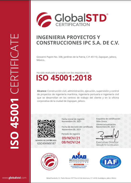 CERTIFICADOS DE LA ISO 45001